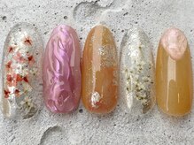 フリークネイル(FREAK Nail)/押し花オーロラクリア ¥10000