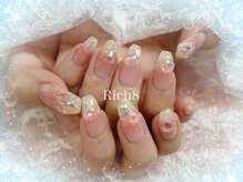 ネイルアンドまつげエクステ リッチエイト 原宿店(Rich8)/スカルプ☆オーロラチークネイル