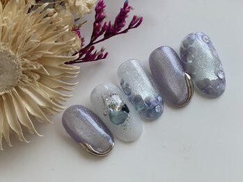 シキナ(shikina)/紫陽花 梅雨 水滴 マグ