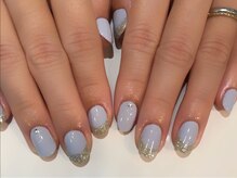 エムスラッシュ ネイル たまプラーザ(M.SLASH)/ラメフレンチネイル