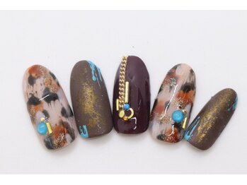 ローズクレア(Rose Crea)/レオパードネイル