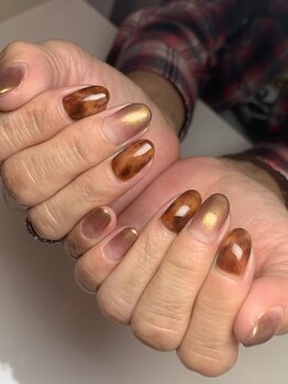 キャプラスネイル プリマ/ゴールド×べっこう