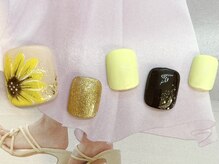 シエルネイルスタジオ 新宮店(Ciel nail studio)/【7900円】ひまわりデザイン