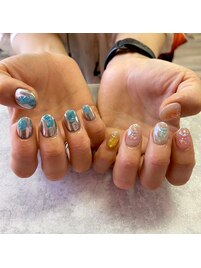 ミラーニュアンスネイル