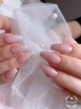 エム ネイルサロン(M)/チップ長さだしフラッシュネイル