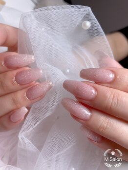 エム ネイルサロン(M)/チップ長さだしフラッシュネイル