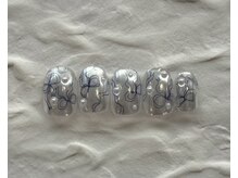 ネイルルーム エルナ(nail room ELNA)/アシンメトリーデザインB ￥7800