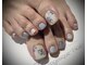 アンジェリーク ネイル(angelique nail)の写真/大人カラーで押し花ネイルを足元に。夏を楽しむフットネイルで輝く素足へ♪