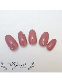 シンプルピンクネイル