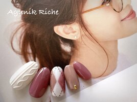 【チェックネイル】