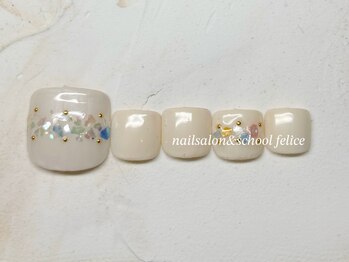 フェリーチェ(nail salon＆school felice)/フットネイル/定額制9900円/瑞江