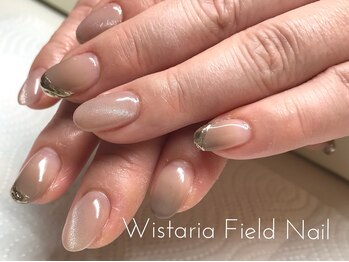 ウィスタリアフィールドネイル MONAD店(WISTARIA FIELD)/グレージュ マグネット グラデ