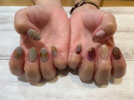 アシメアクセサリーネイル