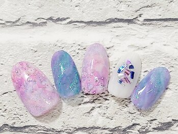 90分☆紫陽花ネイル