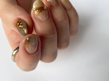 アイネイルズ 梅田店(I nails)/奥行きニュアンスミラー¥9700