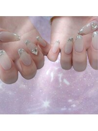 ガラスフレンチネイル