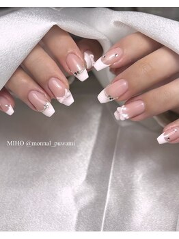 モナールアンド(MONNAL&)/シンプルフレンチネイル