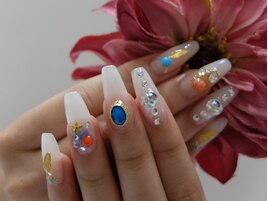 海リゾート個性派ネイルヒトデ貝