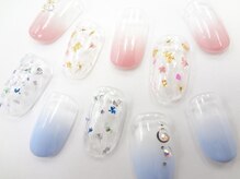 ネイルサロン クイール 小山店(NAIL SALON QUILL)/グラデ×押し花♪