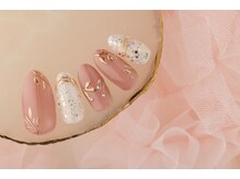 ヴァンネイル(VINGT NAIL nail&eye beauty)/大人ピンクミラーネイル