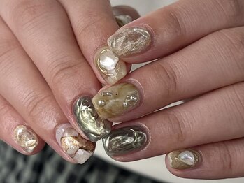 ステイシーネイル(stay she Nail)の写真/ショートネイルの方も大満足!【2回目まで利用OK《HAND》持込み画像◎オーダーメイドデザイン90min¥8980】