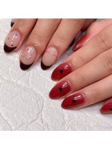 シュシュ(Chou chou)/ピンクのアシメネイル