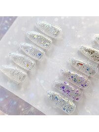 クリアbubbleネイルワンカラ