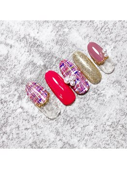 ミルネイル(Mil Nail)/ギンガムチェックネイル