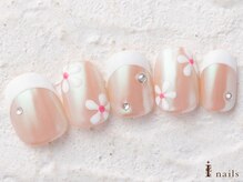 アイネイルズ 横浜WEST店(I-nails)/フラワーフレンチ9480円