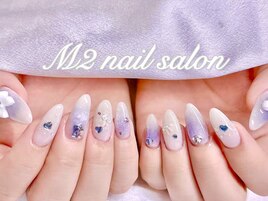 パープルチークガーリーネイル