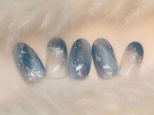 リラネイル(lira nail)/雪の結晶ネイル/パラジェル/銀座