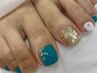 【フットジェルネイル】ワンカラー+親指アート5500円!