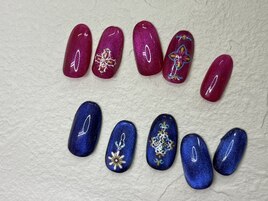 モロッコタイル風ネイル￥6980