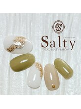 ネイルアンドアイラッシュサロン ソルティ 寺田町(salty)/ニュアンスネイル