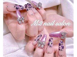 パープルレオパードミラーネイル