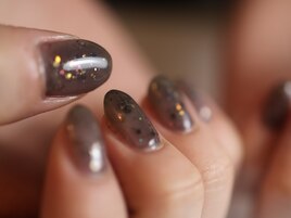 透けブラック/柳津ネイルサロン