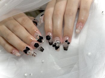 リノ(Lino)/blackリボン×薔薇