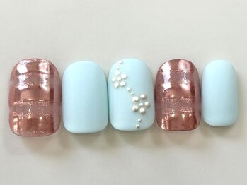 ネイルメゾン 天神店(NAIL MAISON)/ピンクミラーマット¥8000