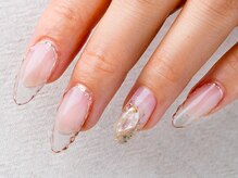 アロナ ネイルサロン アンド スクール(alona)/クリアフレンチデザイン♪