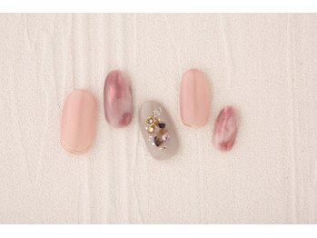 エムスラッシュ フィール 東戸塚店(M.SLASH)/ピンクマーブルネイル