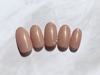 ローラン(LOERUN)/シンプルネイル ピンクベージュ