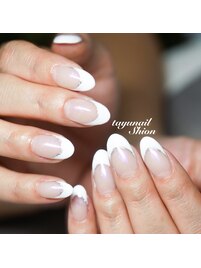 ナチュラル王道白フレンチネイル