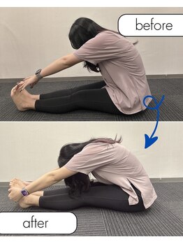 ココカラストレッチ 心斎橋店(KOKOKARAストレッチ)/ストレッチで前屈も！？