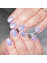 たゆ ネイル(たゆnail)/キラキラブルーネイル