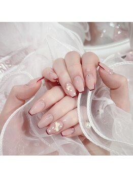 ミス シャーリー(Miss Shirley)/【花びら×赤フレンチ】