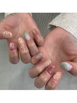 キーバイマグモモ(KYE by Mag momo)/やり放題／春ネイル／桜／ホロ