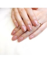ピオニーネイル(peony nail)/ラメ先端デザイン