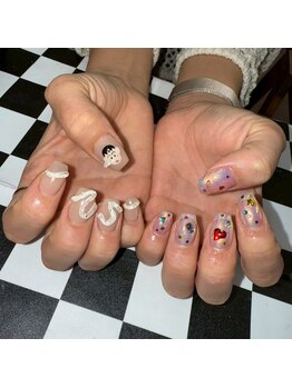 モレリア 心斎橋店(morelia)/ちぐはぐネイル