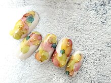 ブルーエヌ(BLUE N)/たらしこみ＊ニュアンスネイル