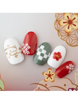 ラ カゼッタ(La casetta)/お正月和柄ネイル